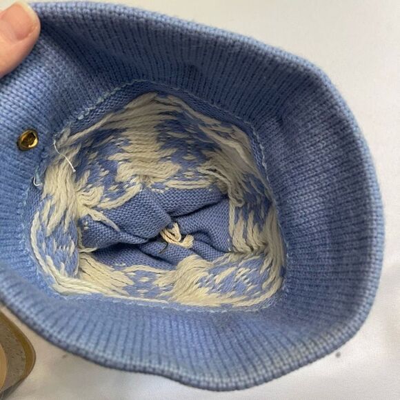 vintage wool beanie hat pom pom ski Handcrafted by Stowe Woolens Ltd Vermont USA - Picture 4 of 4